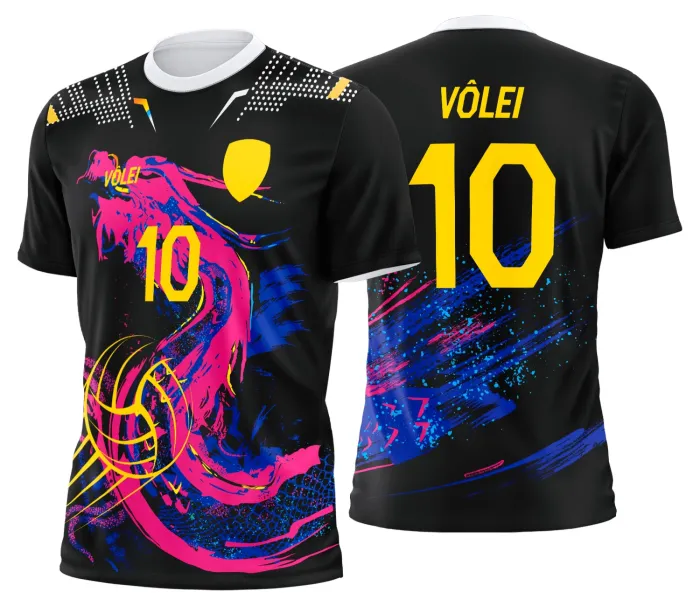 Arte Uniforme de Vôlei Personalizado Profissional