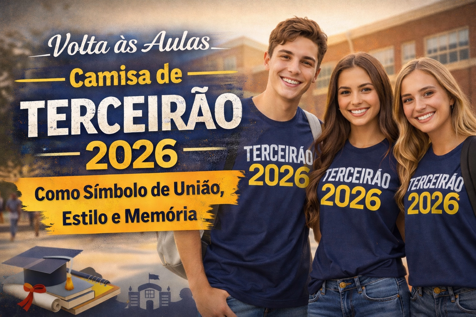Volta às Aulas: Camisa de Terceirão Personalizada Marca o Último Ano Escolar